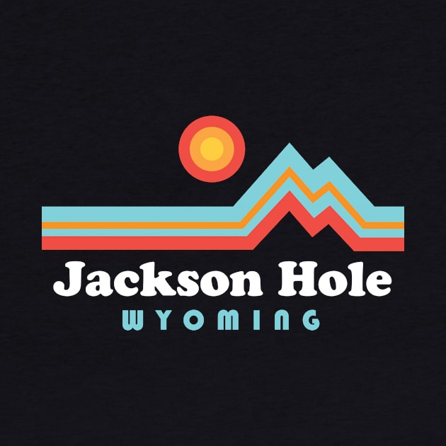 Jackson Hole Wyoming Vintage Mountains Grand Tetons by PodDesignShop